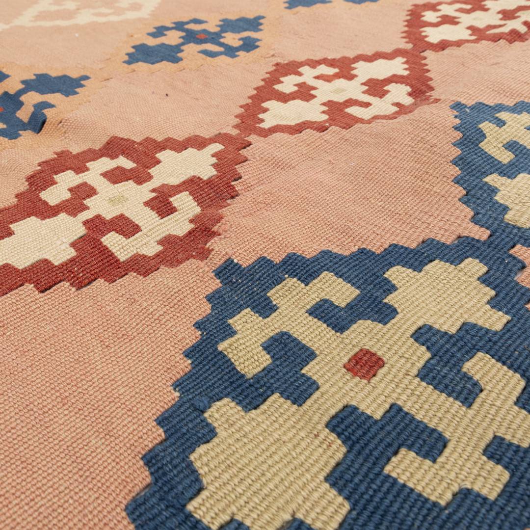 Oriental Kilim Anatolian Handmade Wool On Wool 138 X 268 Cm - 4' 7'' X 8' 10'' Pink C004 ER12