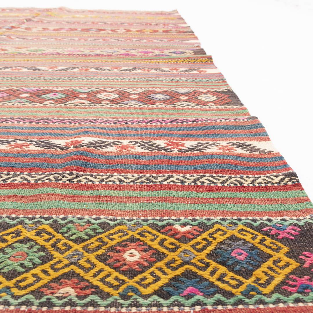 Oriental Kilim Anatolian Handmade Wool On Wool 160 X 250 Cm - 5' 3'' X 8' 3'' Multicolor C016 ER12