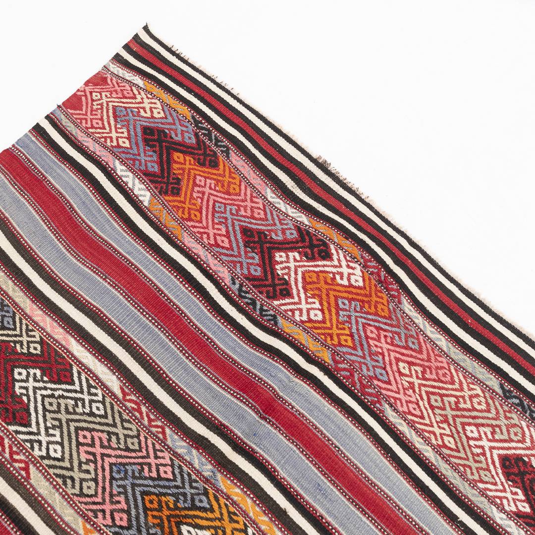 Oriental Kilim Anatolian Handmade Wool On Wool 160 X 260 Cm - 5' 3'' X 8' 7'' Multicolor C016 ER12