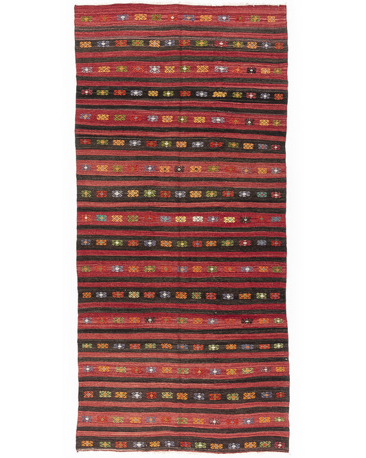 Oriental Kilim Anatolian Handmade Wool On Wool 179 X 370 Cm - 5' 11'' X 12' 2'' Red C014 ER23