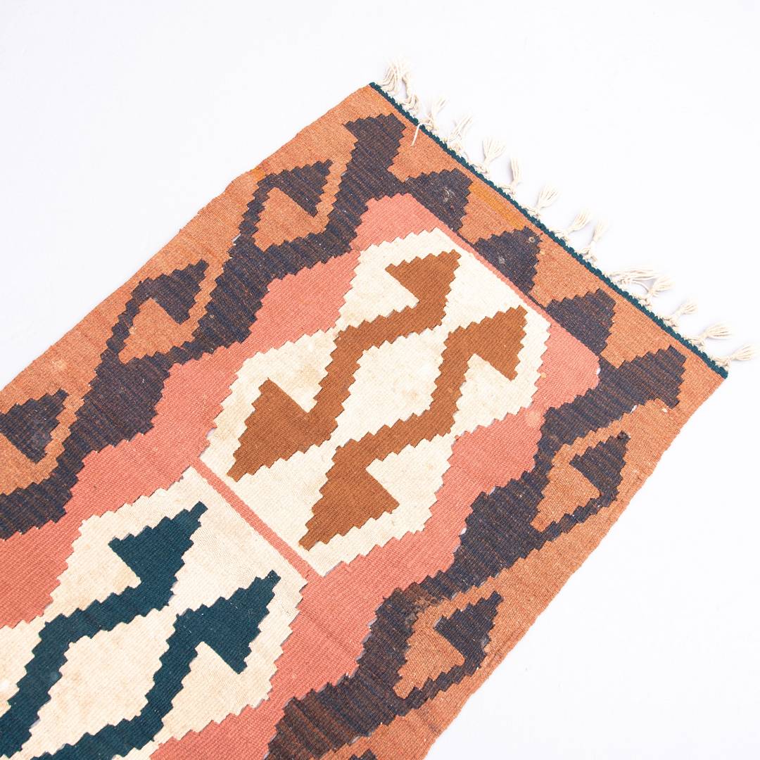 Oriental Kilim Anatolian Handmade Wool On Wool 65 X 115 Cm - 2' 2'' X 3' 10'' Pink C004 ER01