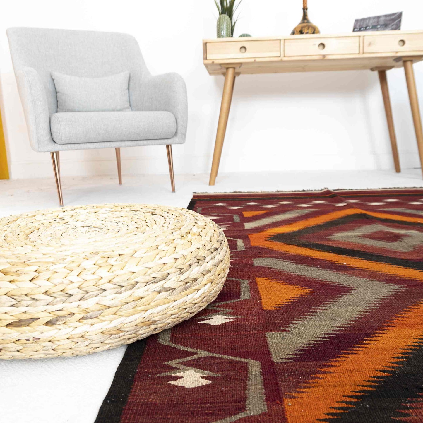 Oriental Kilim Anatolian Handmade Wool On Wool 122 x 315 Cm - 4' 1'' x 10' 5'' Red C014 ER12