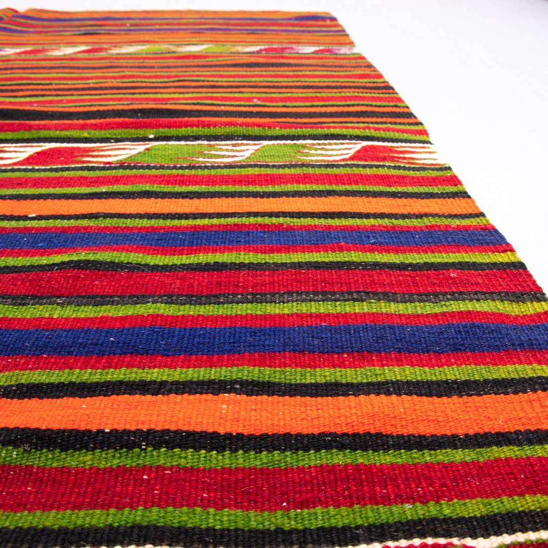 Oriental Kilim Anatolian Handmade Wool On Wool 137 X 153 Cm - 4' 6'' X 5' 1'' Orange C011 ER01