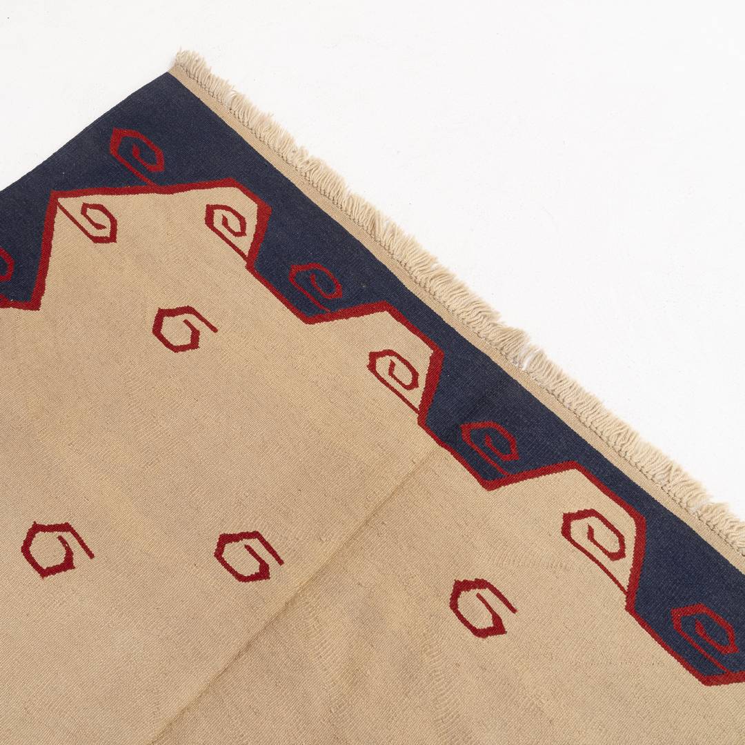 Oriental Kilim Anatolian Handmade Wool On Wool 165 X 234 Cm - 5' 5'' X 7' 9'' Sand C007 ER12