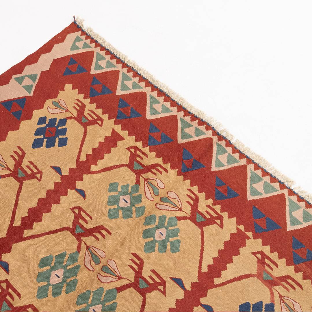 Oriental Kilim Anatolian Handmade Wool On Wool 168 X 240 Cm - 5' 7'' X 7' 11'' Red C014 ER12