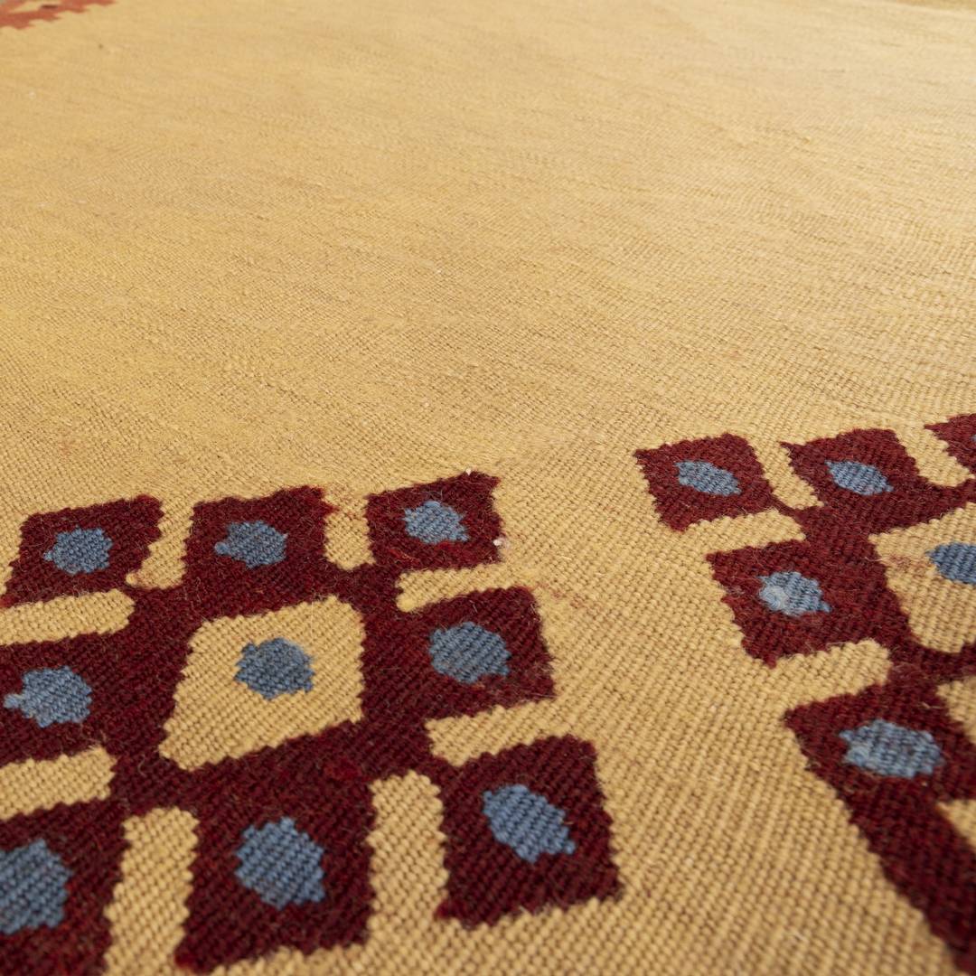 Oriental Kilim Anatolian Handmade Wool On Wool 173 X 237 Cm - 5' 9'' X 7' 10'' Yellow C006 ER12