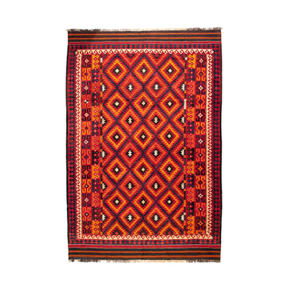 Oriental Kilim Anatolian Handmade Wool On Wool 253 X 377 Cm - 8' 4" X 12' 4" Red C014 ER34