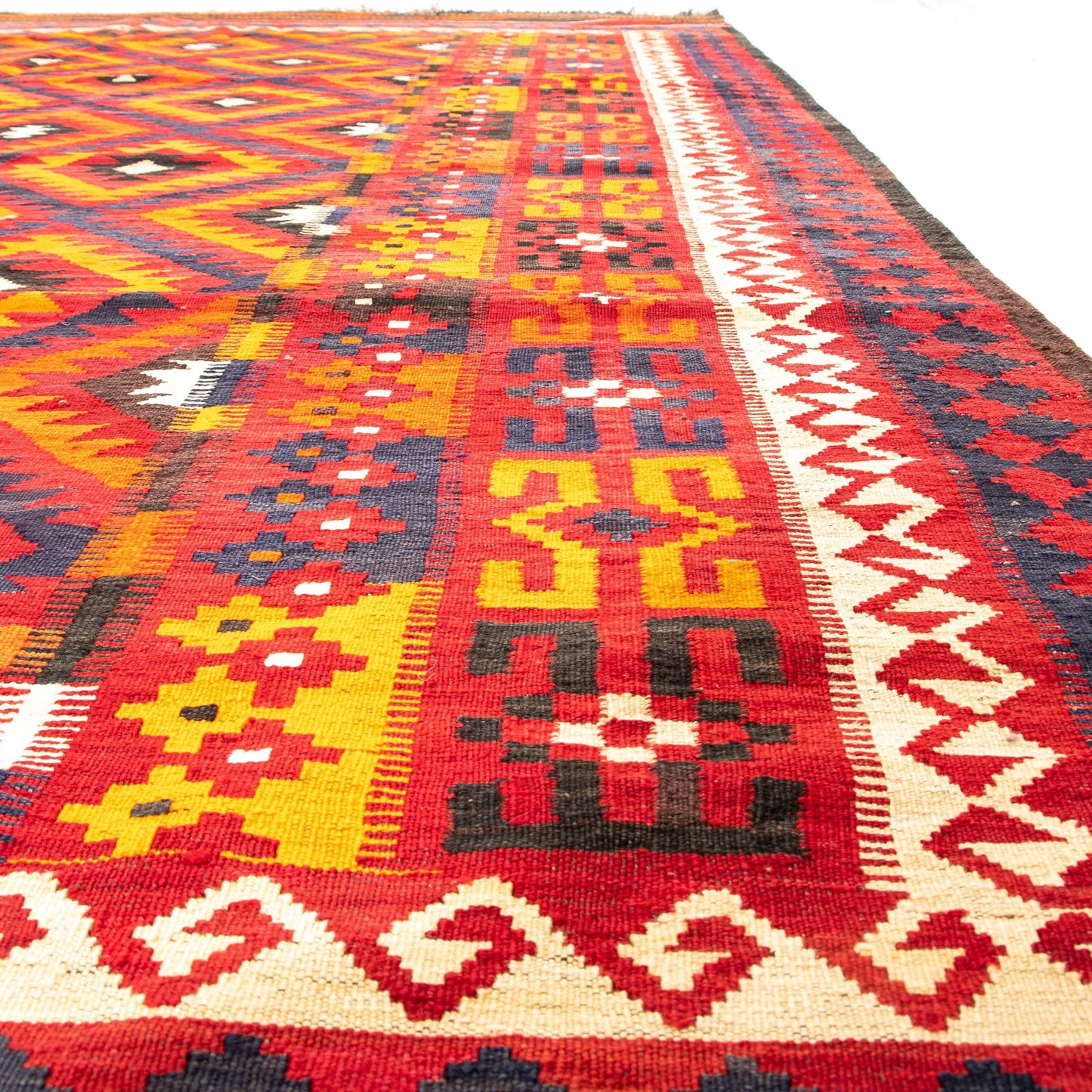 Oriental Kilim Anatolian Handmade Wool On Wool 253 X 377 Cm - 8' 4" X 12' 4" Red C014 ER34