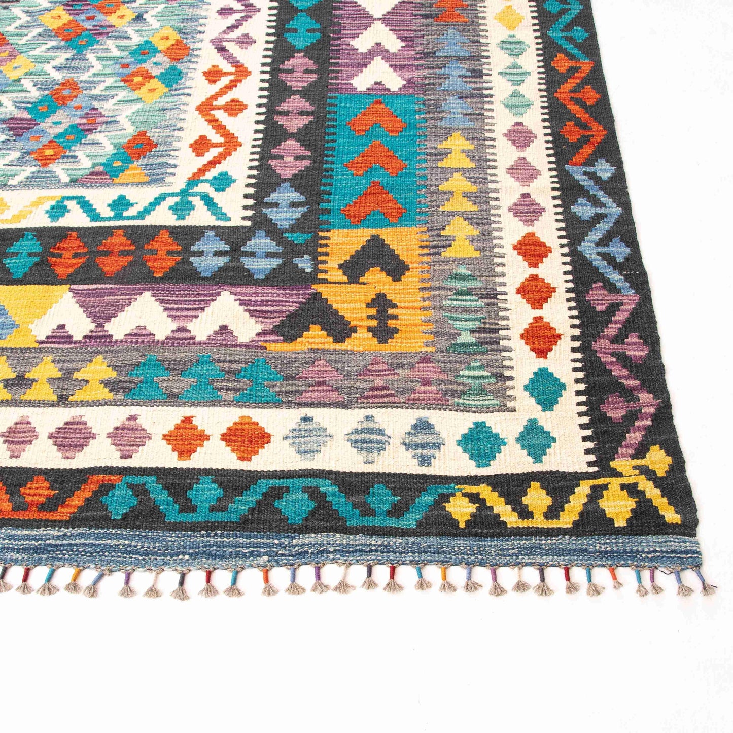 Oriental Kilim Anatolian Handmade Wool On Wool 298 X 398 Cm - 9' 9'' X 13' 1'' Multicolor C016