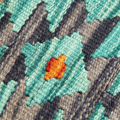 Oriental Kilim Anatolian Handmade Wool On Wool 299 X 395 Cm - 9' 10'' X 13' 0'' Green C015