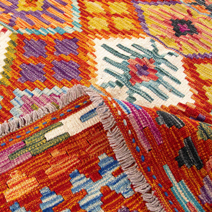Oriental Kilim Anatolian Handmade Wool On Wool 309 X 392 Cm - 10' 2'' X 12' 10'' Orange C011