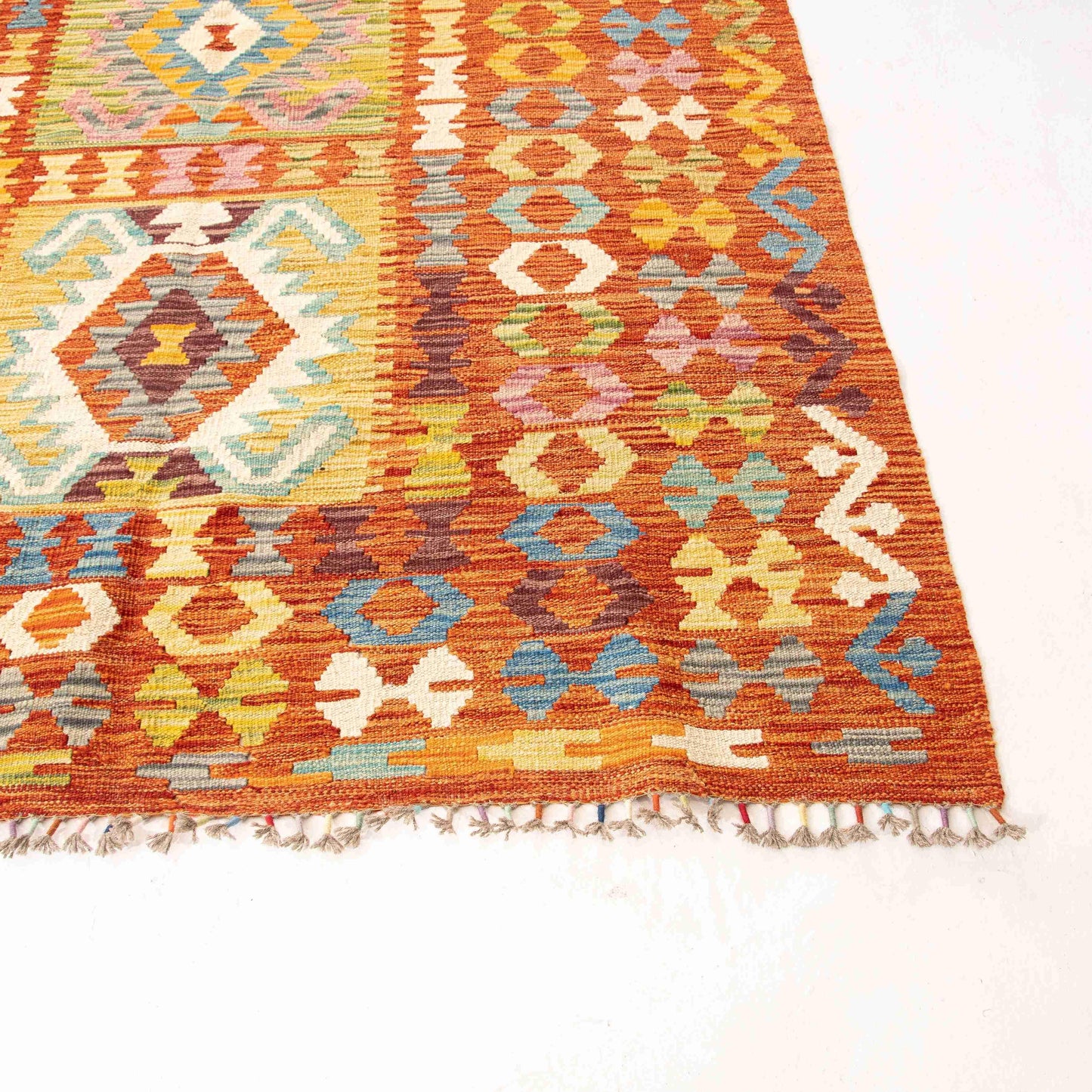 Oriental Kilim Anatolian Handmade Wool On Wool 315 X 398 Cm - 10' 4'' X 13' 1'' Orange C011
