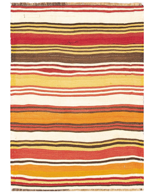 Oriental Kilim Anatolian Handmade Wool On Wool 66 X 90 Cm - 2' 2'' X 3' Orange C011 ER01