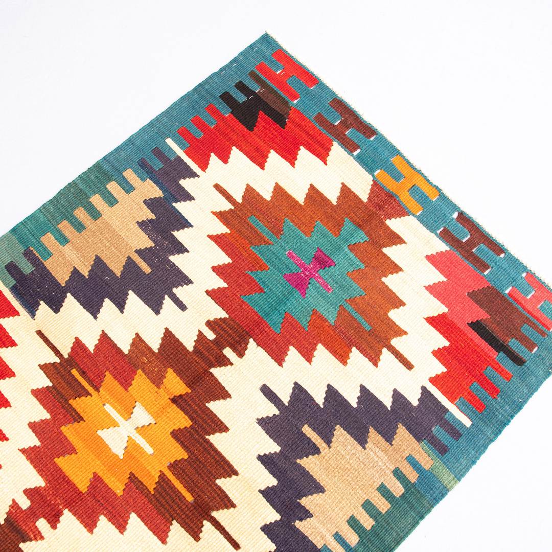 Oriental Kilim Anatolian Handmade Wool On Wool 84 X 142 Cm - 2' 10'' X 4' 8'' Multicolor C016 ER01