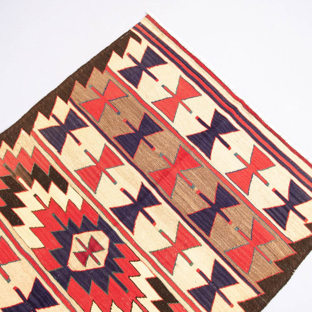 Oriental Kilim Anatolian Handmade Wool On Wool 93 X 140 Cm - 3' 1'' X 4' 8'' Multicolor C016 ER01