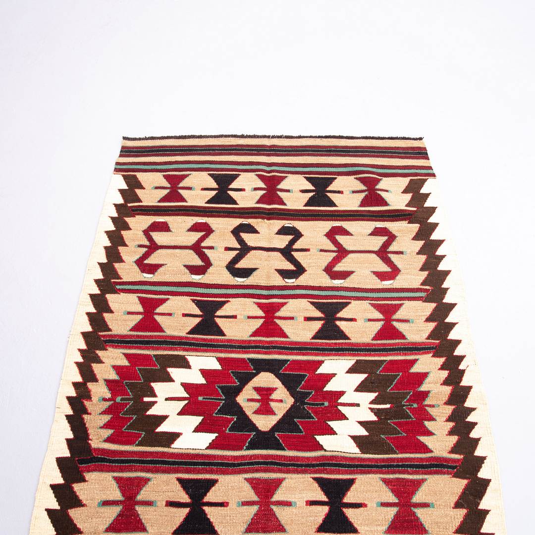 Oriental Kilim Anatolian Handmade Wool On Wool 93 X 153 Cm - 3' 1'' X 5' 1'' Stone C009 ER01