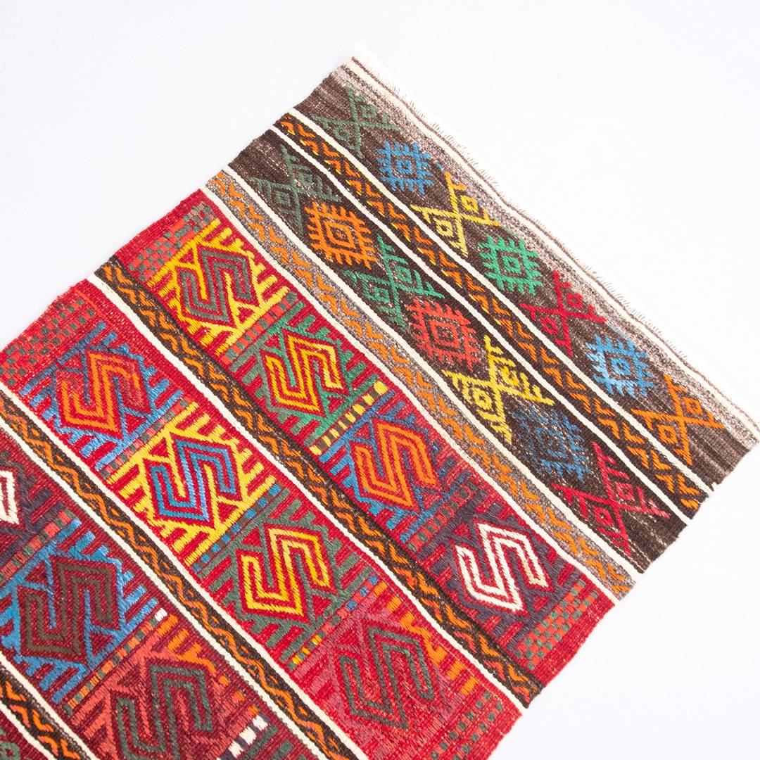 Oriental Kilim Cicim Handmade Wool On Wool 70 X 110 Cm - 2' 4'' X 3' 8'' Red C014 ER01