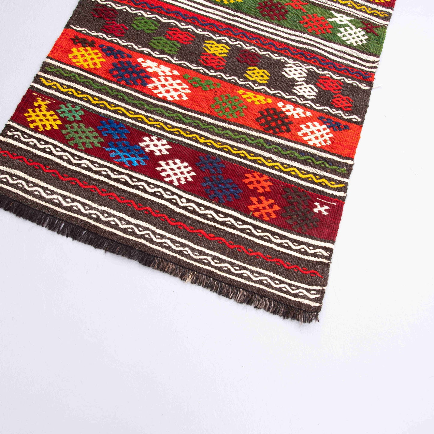 Oriental Kilim Cicim Handmade Wool On Wool 78 X 114 Cm - 2' 7'' X 3' 9'' Multicolor C016 ER01