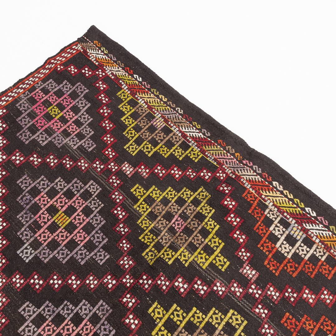 Oriental Kilim Cicim Handmade Wool On Wool 160 X 288 Cm - 5' 3'' X 9' 6'' Multicolor C016 ER12