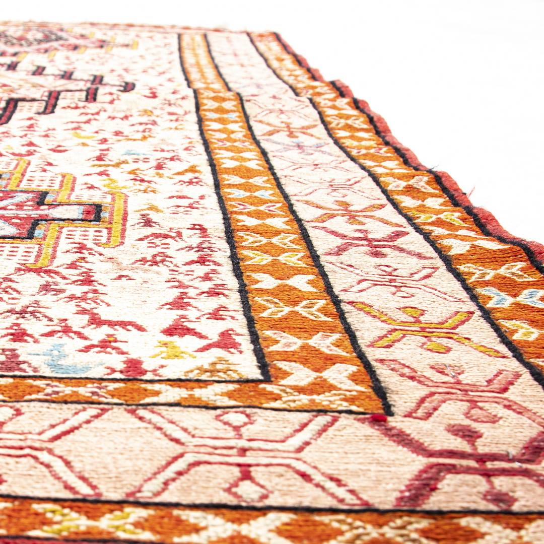 Oriental Kilim Sahsevan Handmade Silk On Cotton 103 X 144 Cm - 3' 5'' X 4' 9'' Orange C011 ER01