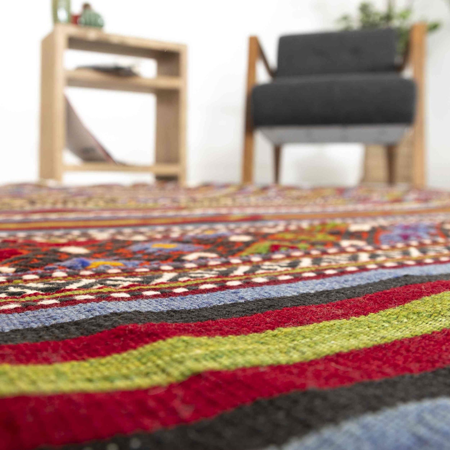 Oriental Kilim Sincan Handmade Wool On Wool 218 x 302 Cm - 7' 2'' x 9' 11'' Multicolor C016 ER23