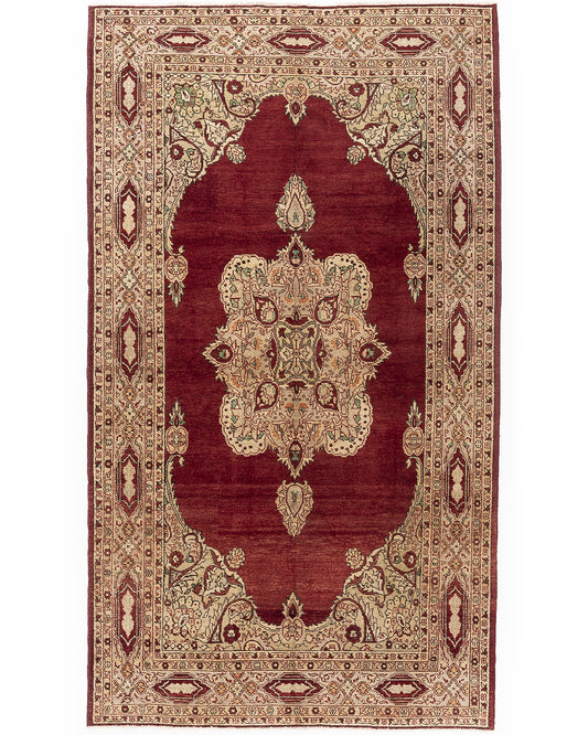 Oriental Rug Anatolian Hand Knotted Wool On Cotton 212 X 376 Cm - 7' X 12' 5'' Red C014 ER23