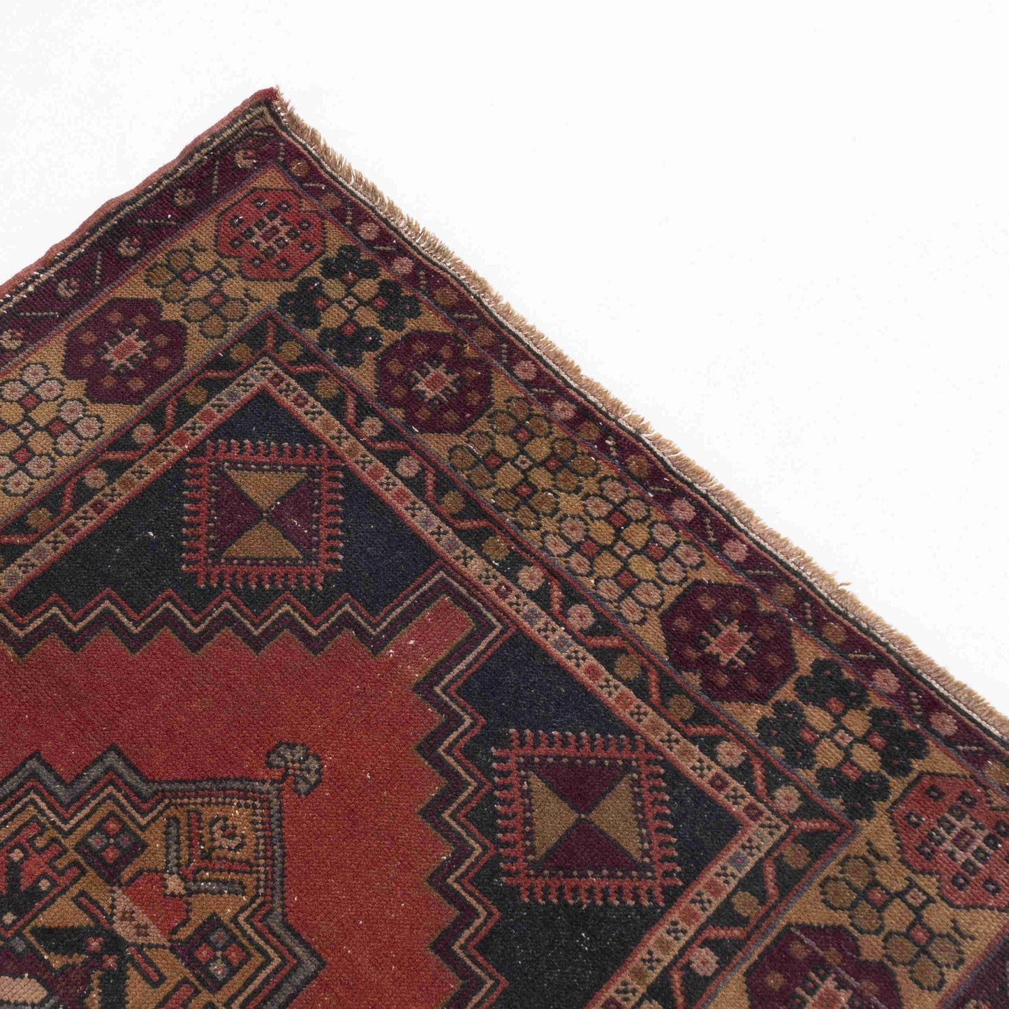 Oriental Rug Anatolian Hand Knotted Wool On Wool 120 X 210 Cm - 4' X 6' 11'' Red C014 ER01