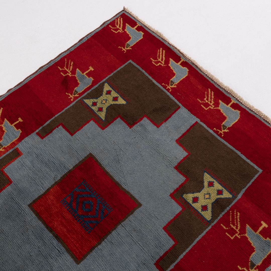 Oriental Rug Anatolian Hand Knotted Wool On Wool 121 X 157 Cm - 4' X 5' 2'' Red C014 ER01