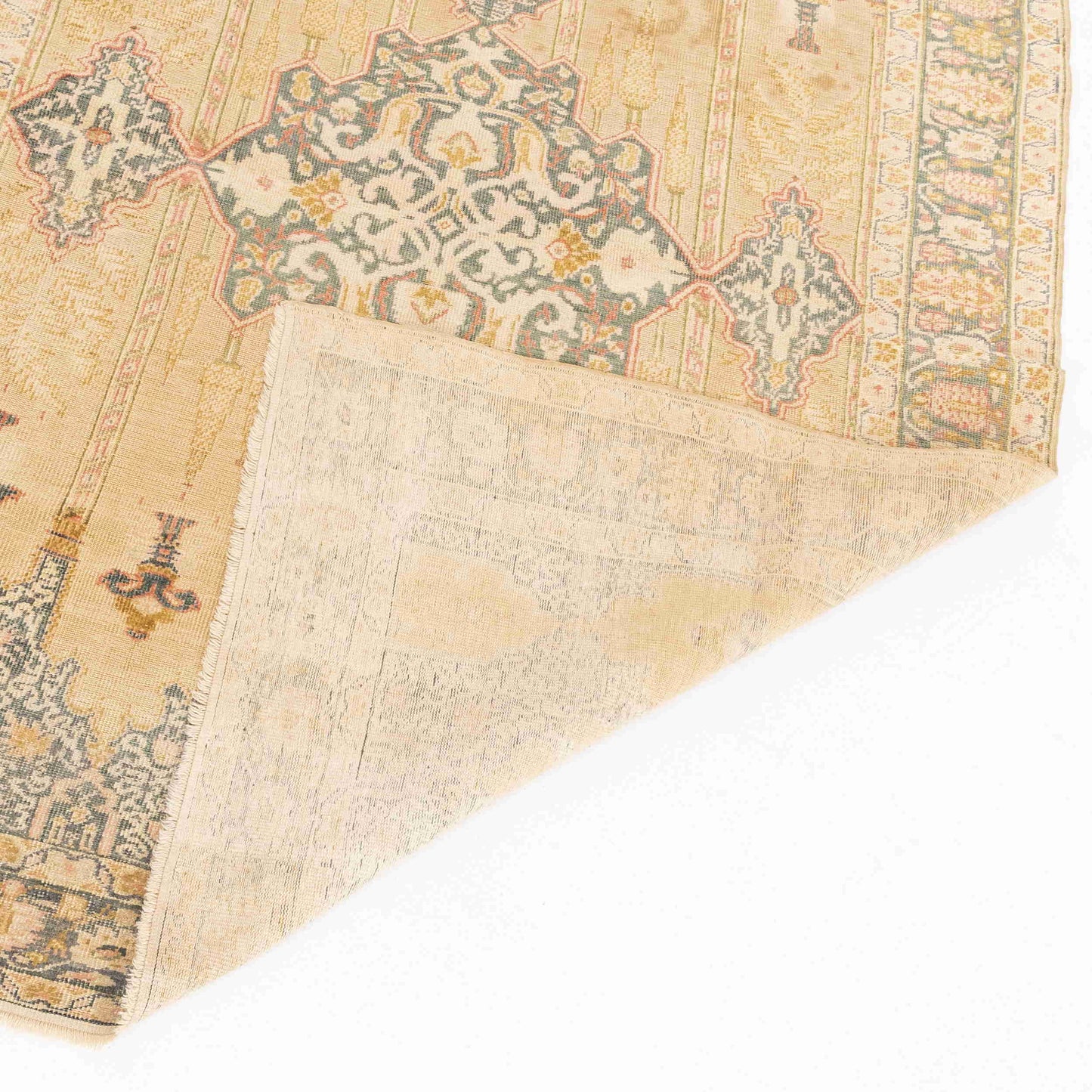 Oriental Rug Anatolian Hand Knotted Wool On Wool 121 X 162 Cm - 4' X 5' 4'' Yellow C006 ER01