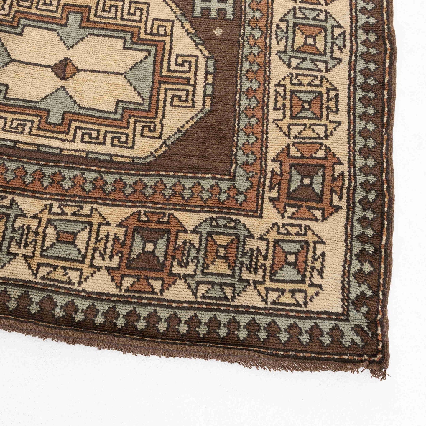 Oriental Rug Anatolian Hand Knotted Wool On Wool 125 X 200 Cm - 4' 2'' X 6' 7'' Brown C005 ER01