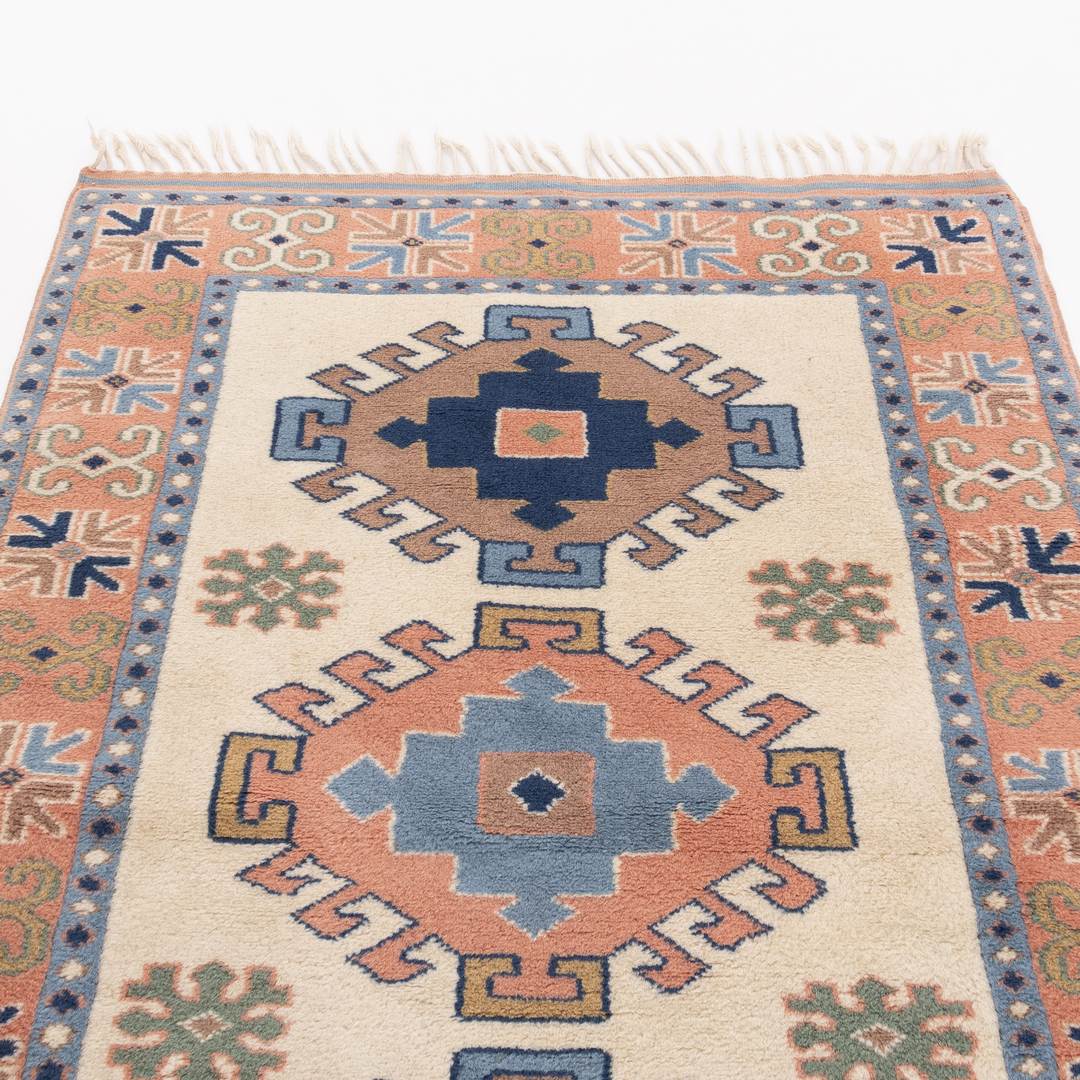 Oriental Rug Anatolian Hand Knotted Wool On Wool 135 X 185 Cm - 4' 6'' X 6' 1'' Blue C010 ER01