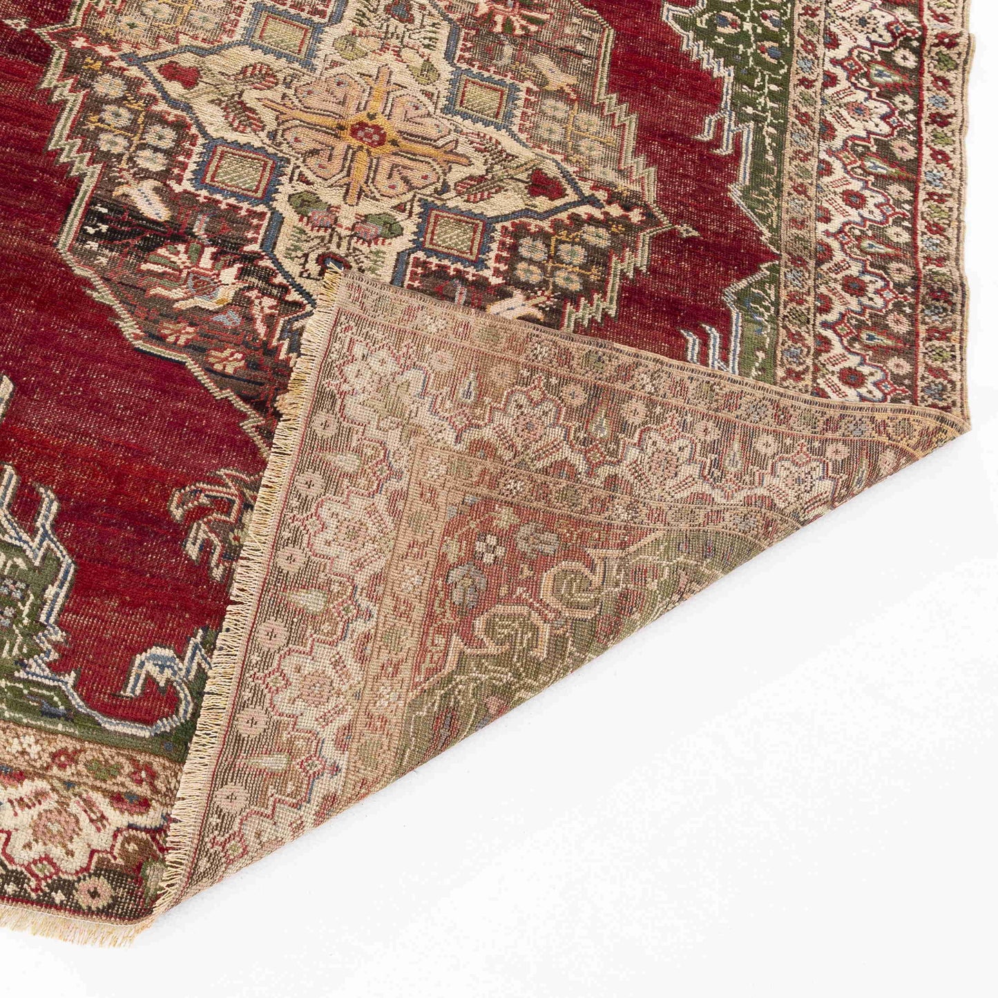 Oriental Rug Anatolian Hand Knotted Wool On Wool 139 X 178 Cm - 4' 7'' X 5' 11'' Red C014 ER01