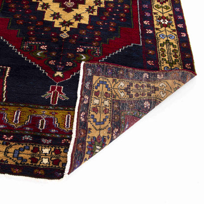 Oriental Rug Anatolian Hand Knotted Wool On Wool 145 X 272 Cm - 4' 10'' X 9' Navy Blue C012 ER12
