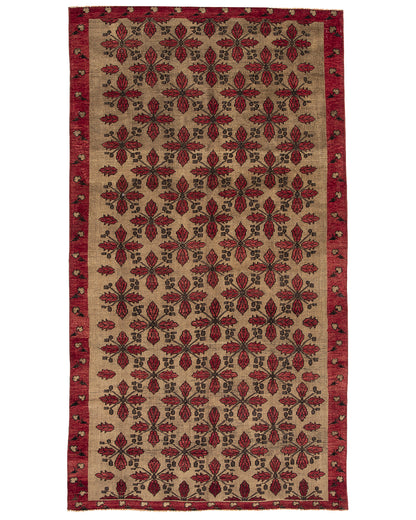 Oriental Rug Anatolian Hand Knotted Wool On Wool 151 X 274 Cm - 5' X 9' Red C014 ER12