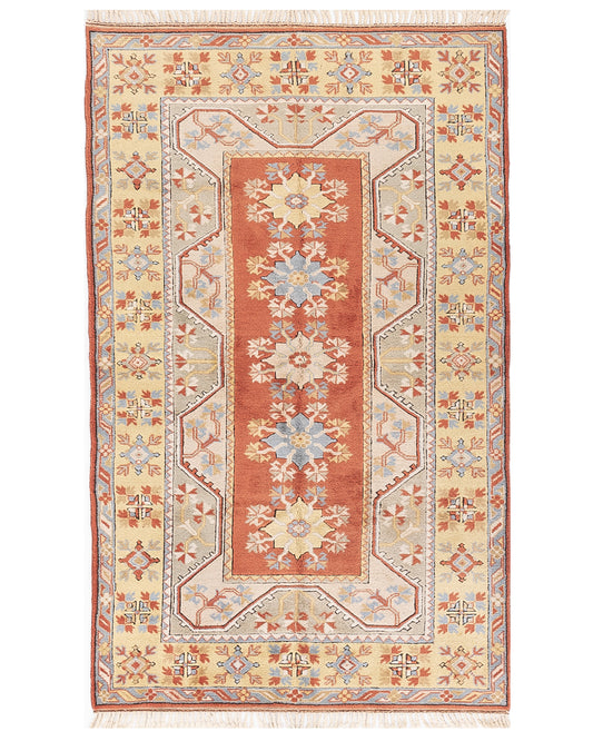 Oriental Rug Anatolian Hand Knotted Wool On Wool 166 X 271 Cm - 5' 6'' X 8' 11'' Red C014 ER12