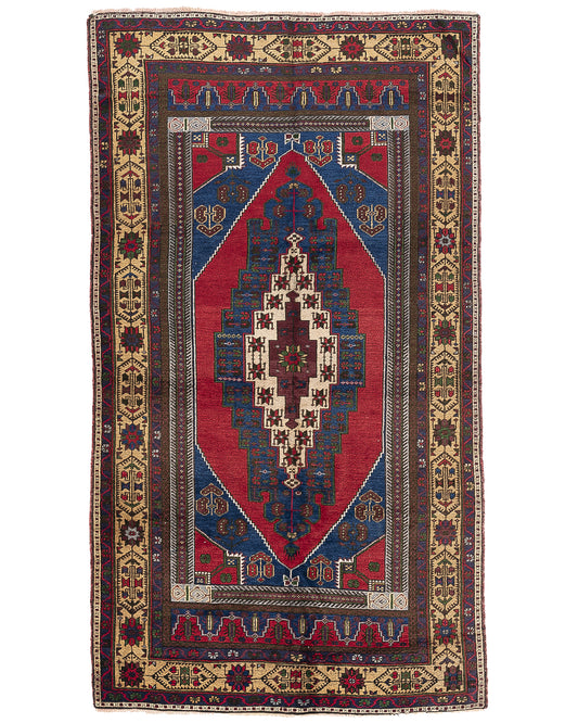 Oriental Rug Anatolian Hand Knotted Wool On Wool 176 X 270 Cm - 5' 10'' X 8' 11'' Navy Blue C012 ER12