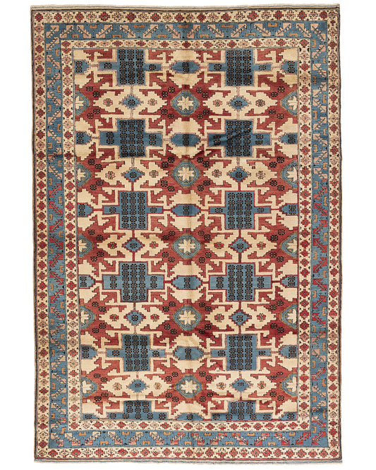 Oriental Rug Anatolian Hand Knotted Wool On Wool 190 X 281 Cm - 6' 3'' X 9' 3'' Red C014 ER12