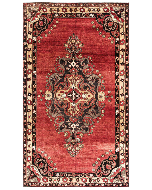Oriental Rug Anatolian Hand Knotted Wool On Wool 195 X 341 Cm - 6' 5'' X 11' 3'' Red C014 ER23