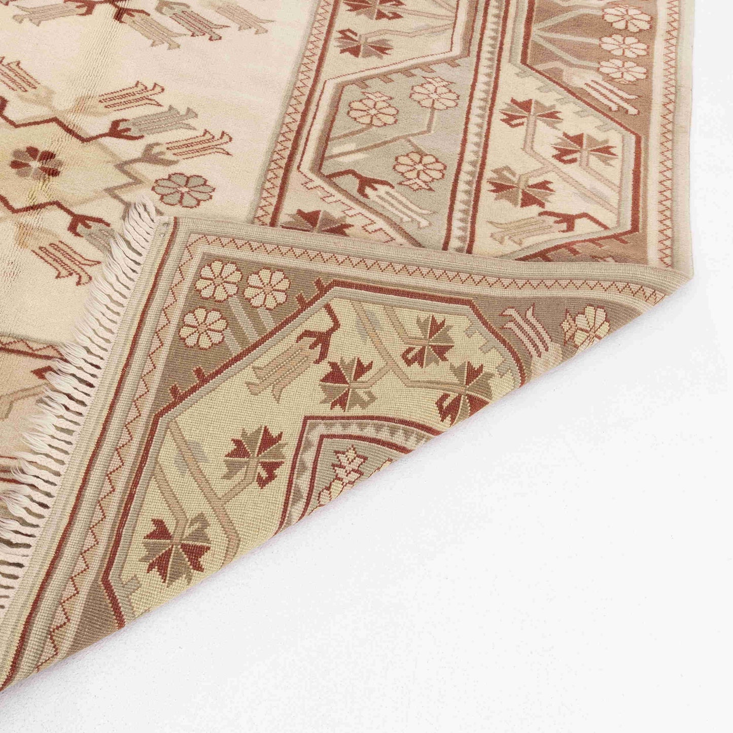 Oriental Rug Anatolian Hand Knotted Wool On Wool 202 X 270 Cm - 6' 8'' X 8' 11'' Sand C007 ER12