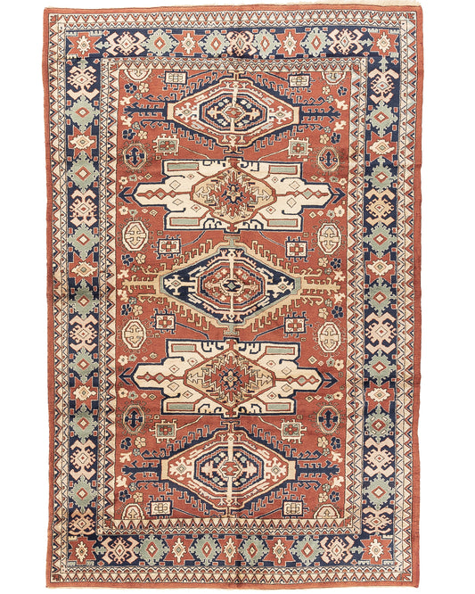 Oriental Rug Anatolian Hand Knotted Wool On Wool 206 X 322 Cm - 6' 10'' X 10' 7'' Orange C011 ER23