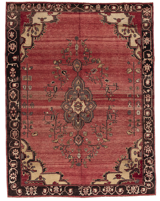 Oriental Rug Anatolian Hand Knotted Wool On Wool 252 X 323 Cm - 8' 4'' X 10' 8'' Red C014 ER23