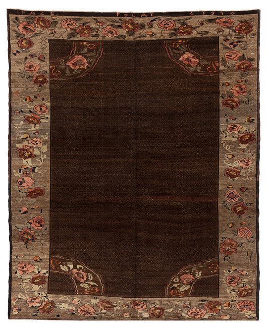 Oriental Rug Anatolian Hand Knotted Wool On Wool 260 X 308 Cm - 8' 7'' X 10' 2'' Brown C005 ER23