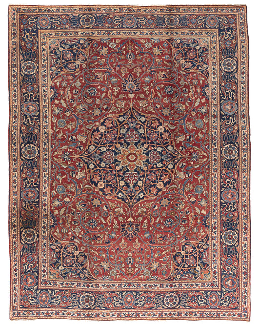 Oriental Rug Anatolian Hand Knotted Wool On Wool 302 X 404 Cm - 9' 11'' X 13' 4'' Red C014 ER34
