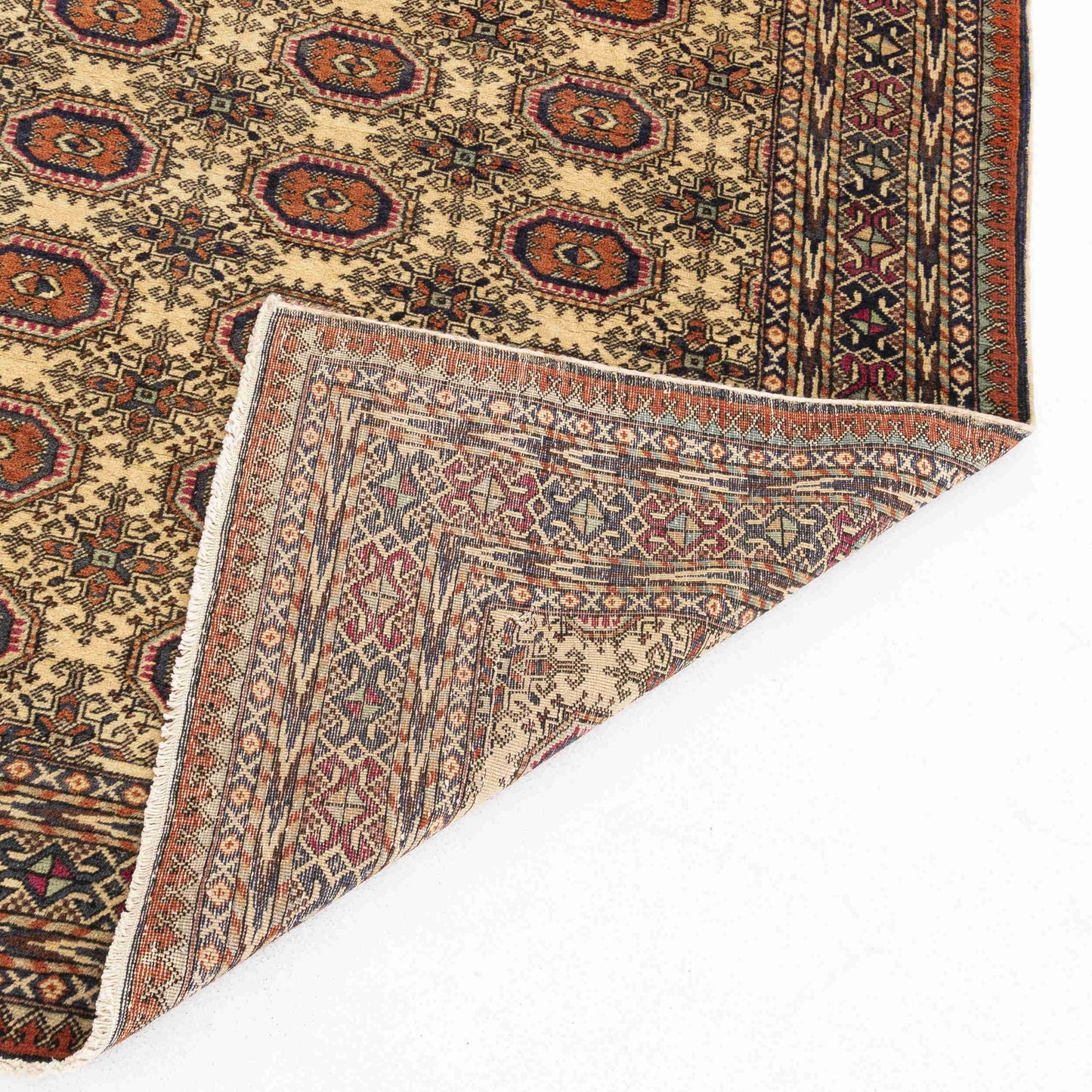 Oriental Rug Anatolian Handmade Wool On Cotton 122 X 171 Cm - 4' 1'' X 5' 8'' Brown C005 ER01