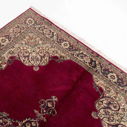 Oriental Rug Anatolian Handmade Wool On Cotton 198 X 290 Cm - 6' 6'' X 9' 7'' Red C014 ER23