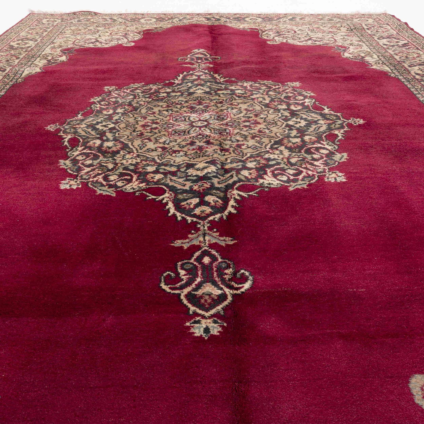 Oriental Rug Anatolian Handmade Wool On Cotton 198 X 290 Cm - 6' 6'' X 9' 7'' Red C014 ER23