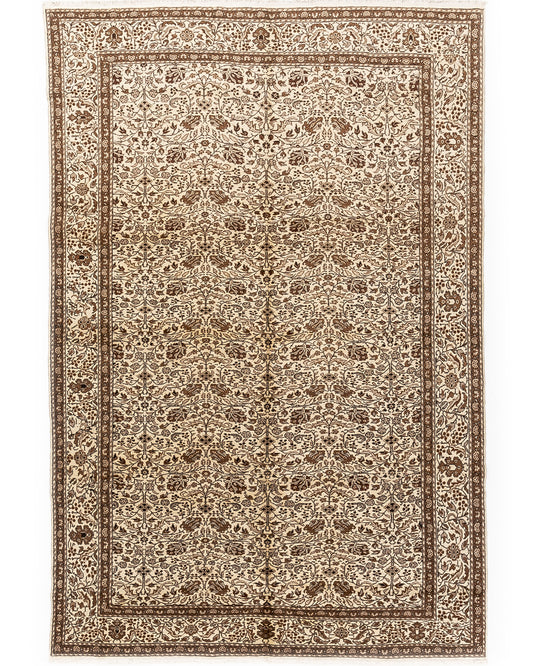 Oriental Rug Anatolian Handmade Wool On Cotton 200 X 289 Cm - 6' 7'' X 9' 6'' Stone C009 ER23