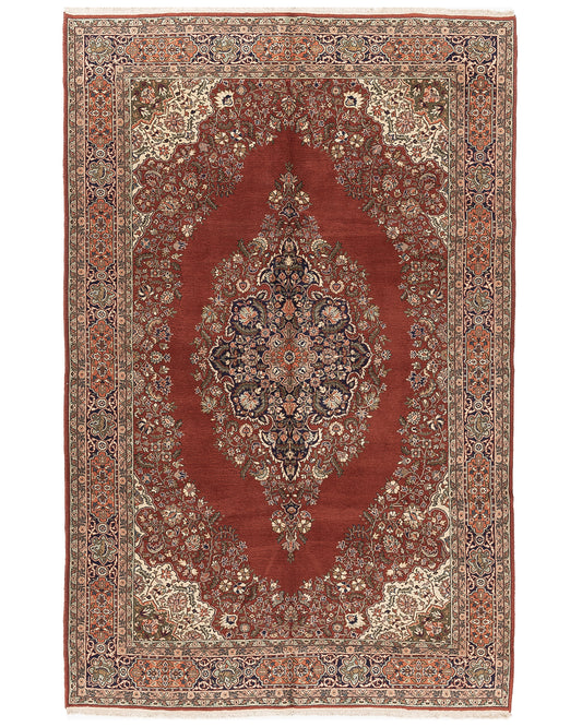 Oriental Rug Anatolian Handmade Wool On Cotton 202 X 314 Cm - 6' 8'' X 10' 4'' Red C014 ER23