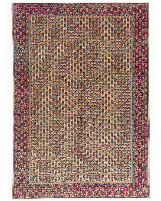 Oriental Rug Anatolian Handmade Wool On Cotton 207 X 285 Cm - 6' 10'' X 9' 5'' Sand C007 ER23