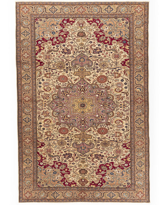 Oriental Rug Anatolian Handmade Wool On Cotton 210 X 300 Cm - 6' 11'' X 9' 11'' Brown C005 ER23
